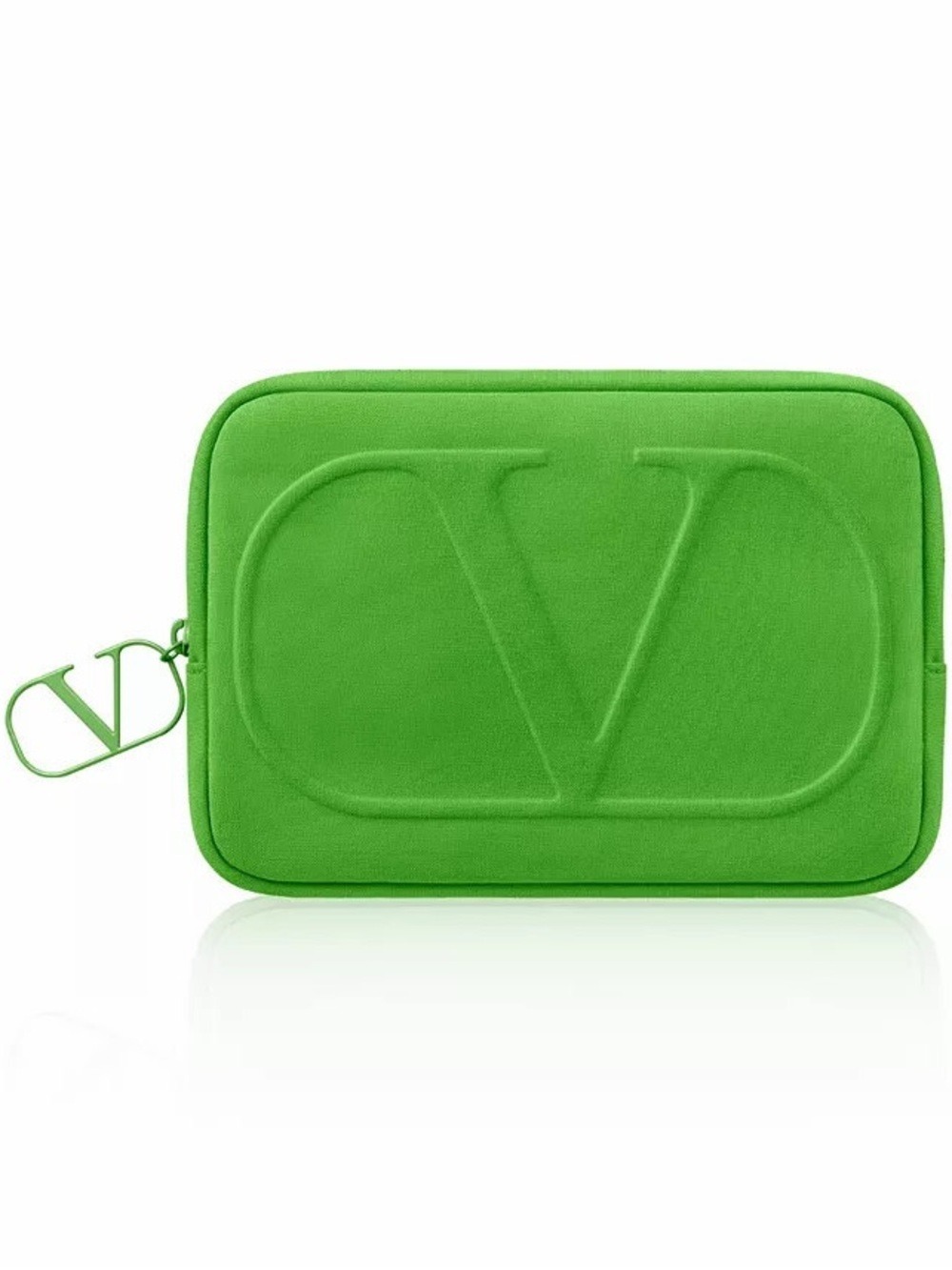 Valentino Beauty Green VLogo Dopp Case Cosmetic Bag NEW
